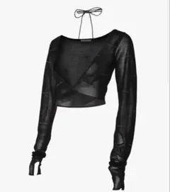 theredthread S zip cutout knit tops トップス THEREDTHREAD / ザレッドスレッド】S zip cutout knit tops