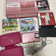 ⭐︎計9点Nintendo 3DS 本体 ピンク ソフト5本。