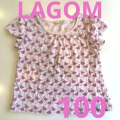 LAGOM フラミンゴ柄 半袖Tシャツ 100のサムネイル