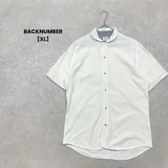BACKNUMBER/半袖シャツ/XL/アイボリー/コットン/カジュアル/大きめ