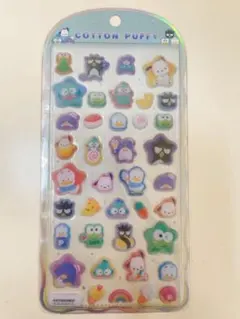 正規品　サンリオ コットンパフィーシール はぴだんぶい ポチャッコ ハンギョドン