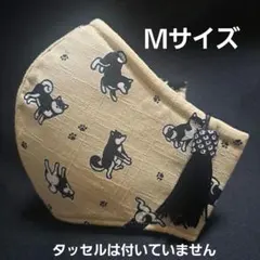 黒芝犬　5層仕立てＭ　裏側3層ハニカムメッシュ　飛沫防止　洗えるマスクのサムネイル