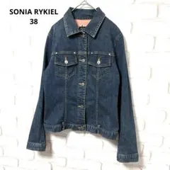 SONIA RYKIEL 長袖　デニムジャケット　スパンコール　コットン　38
