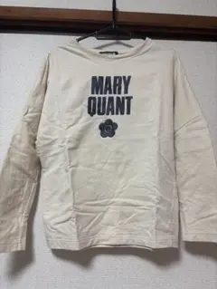 MARY QUANT ベージュ ロゴ長袖Tシャツ