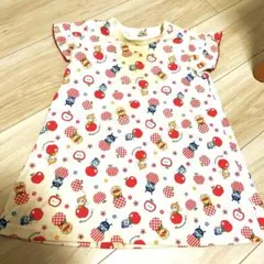 半袖ワンピース 90センチドキンちゃんコキンちゃんアンパンマンバイキンマン