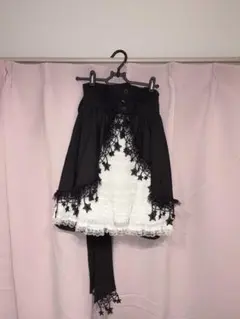 美品】gentil 社交ダンス スカート フラワー フリル レース ベルト