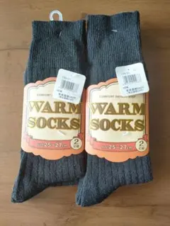 新品　未使用　WARM SOCKS 4足セット メンズ 25-27cm ブラックのサムネイル