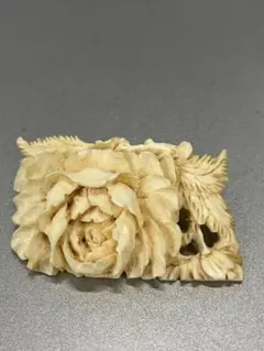 ニ*ン様 象牙調 ブローチ ブレスレット 3点 セット まとめ アンティーク ヴ ニ*ン様 象牙調 ブローチ ブレスレット 3点 セット まとめ