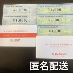 ビックカメラ　コジマ　株主優待券　5000円分匿名配送　メルカリ便