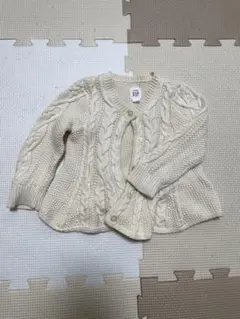 GAP アイボリー ケーブルニットカーディガン 12-18ヶ月　80