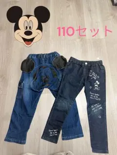ミッキーマウス デニムパンツ 110cm 2本セットのサムネイル