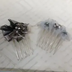 花飾り付きかんざし 2個セット