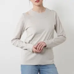 新品《UPPERHIGHTS》デザインロングスリーブトップス<No.1250>