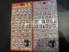 正規品　サンリオ　ボンボンドロップシールmini　キティ　レッド　ピンク　セット