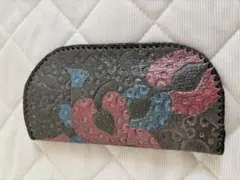 美品✴︎レザークラフト✴︎メガネケース ハンドメイド②