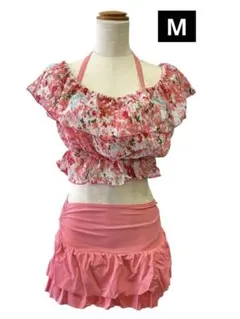 新品　水着4点セット　Mサイズ　ピンク　フリル　ビキニ　レディース　プール