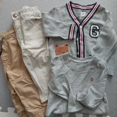 GAP クマ刺繍カーディガン　長袖　パンツセット