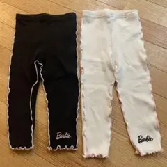 Barbie フリル付きレギンス 2枚セット