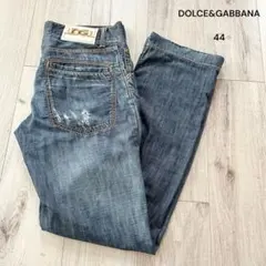 Dolce&Gabbana デニムパンツ ダメージ加工 インディゴ/FW369 Dolce&Gabbana デニムパンツ ダメージ加工 インディゴ/FW369