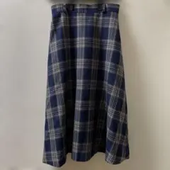 チェック柄　フレアスカート　ウエスト62-63-64