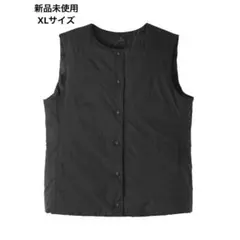 無印良品　婦人　軽量ダウンポケッタブルノーカラーベスト　XL