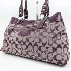 COACH Signature Tote Bag Purple Y2K