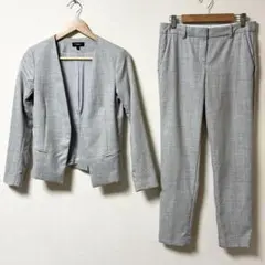 美品 現行タグ theory セットアップパンツスーツ ライトグレー