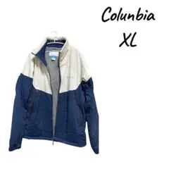 『訳あり』Columbia XL マウンテンパーカー ネイビー/ホワイト