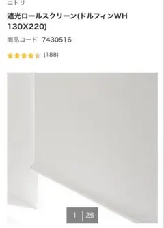 【12/16まで限定価格】遮光ロールスクリーン(ドルフィンＷＨ)