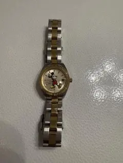 ミッキーマウス 時計 シルバーゴールド　Disney