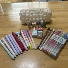 子ども用文具セット（ペン、消しゴム、鉛筆キャップ）