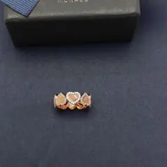 【極美品】APM Monaco ハートモチーフリング 56 号 ローズゴールド