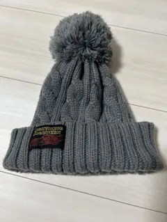 kidsニット帽 ポンポン付き