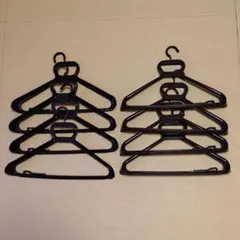 スーツハンガー　8本セット　黒　まとめ売り