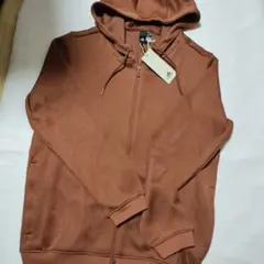K*様 試着のみadidas GOLFブラウン フルジップパーカーWZIP大人茶