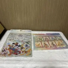ディズニーランド40周年　クリアホルダー・スライドジップケース付きメモ