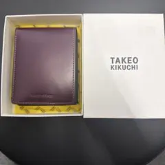 TAKEO KIKUCHI 二つ折り財布 パープル 箱付き