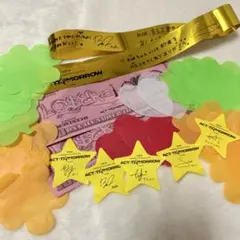 TXT ACT:TOMORROW 落下物 サイン星☆5人コンプ ルザラバ札 金テ