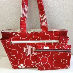 北欧テイスト　ハンドメイド　　　　　トートバッグ♡ミニポーチ