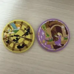 Disney 刺繍缶バッジ 2個セット