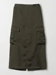 【未使用】UNITED ARROWS　サテン カーゴスカート ‐ウォッシャブル‐のサムネイル