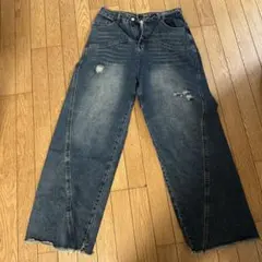 江南先生 M ワイドパンツ ダメージ加工