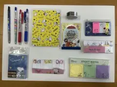 【まとめ売り】スヌーピー 文具セット メモ帳 付箋 マステ カラーペン かわいい