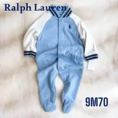 9M70ラルフローレンPolo足付きカバーオールロンパース厚手