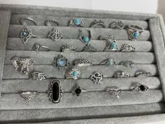 シルバー系　カラー　ボヘミアンリングセット　美品　う