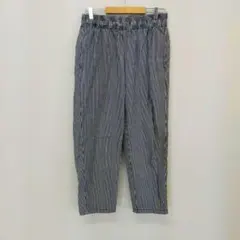【GU】シェフパンツ　L　メンズ　パンツ 美品　ズボン　ウエストゴム　ヒッコリー