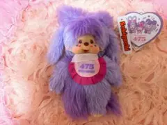 【新品】しなこコラボ モンチッチ キーホルダー　わたあめちゃん　475