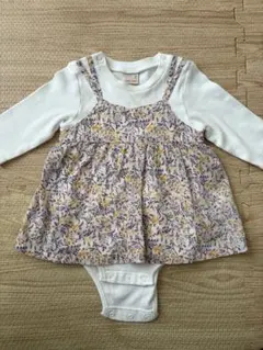 petit main 花柄ロンパース 70