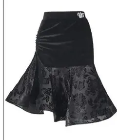 新品社交ダンスラテンスカート黒M