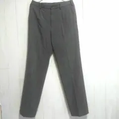 ユニクロ タックワイドパンツ 丈長め グレー サイズM